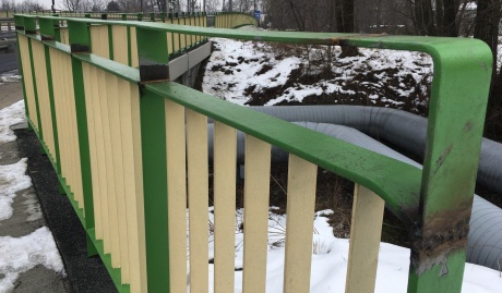 bariera, most, biała